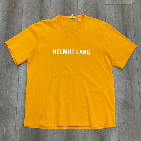 Helmut Lang Core Orange cotton jersey Tee T Shirt Size XL B6 - Picture 1 of 6